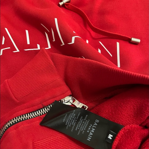 Balmain Cotton Hoodie With 3D Effect Logo - Picture 4 of 8